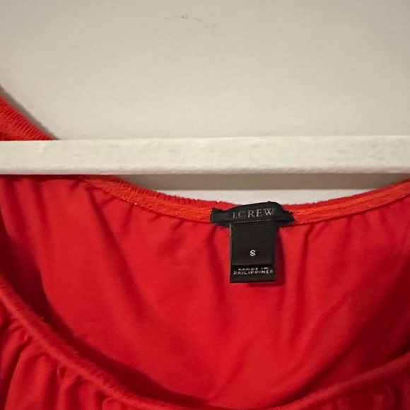 J. Crew Vibrant Red Ruffle Top - Picture 2 of 3